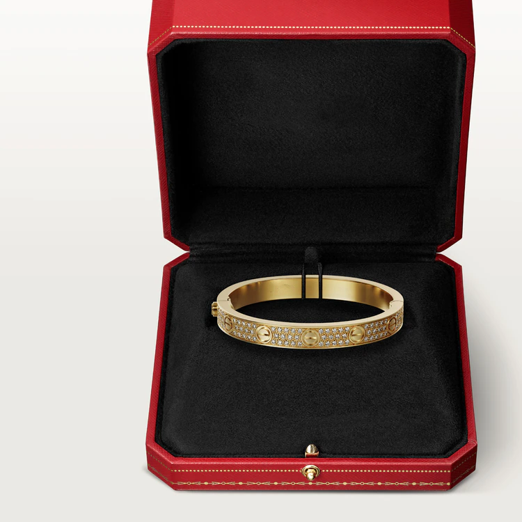 [Super CiCi ]LOVE BRACELET 6.1MM DIAMOND-PAVED