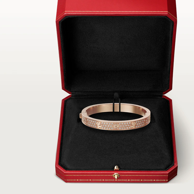 [Super CiCi ]LOVE BRACELET 6.1MM DIAMOND-PAVED