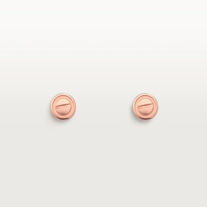 [Super CiCi ]LOVE EARRINGS PINK GOLD 10MM