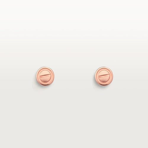 [Super CiCi ]LOVE EARRINGS PINK GOLD 10MM