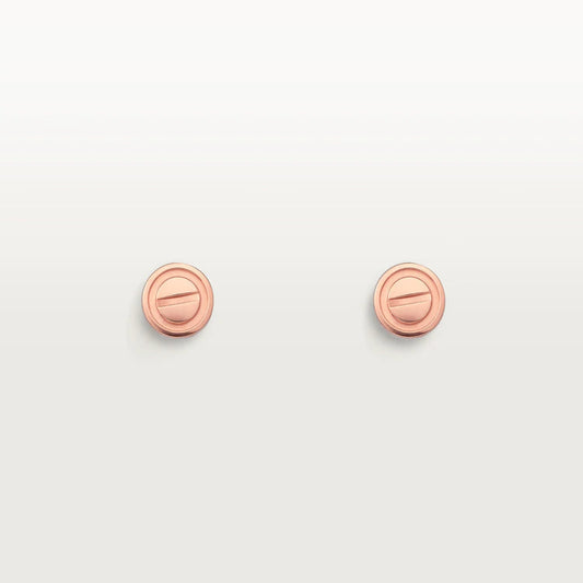[Super CiCi ]LOVE EARRINGS PINK GOLD 10MM