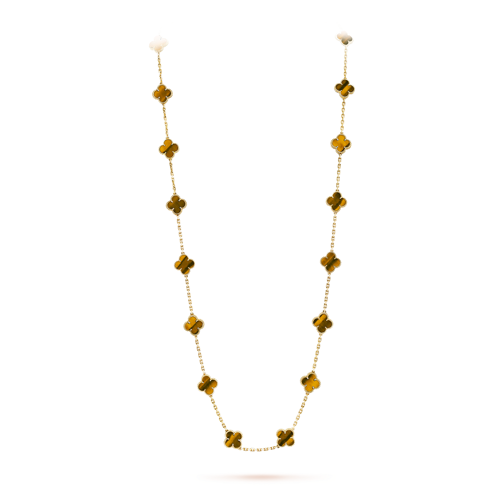 [Super CiCi ]CLOVER 20 MOTIFS TIGER EYE ROSE GOLD