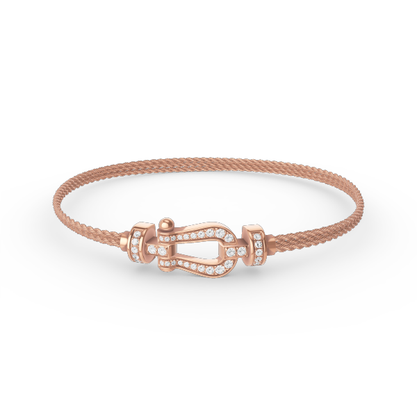 [Super CiCi ]FORCE SMALL HORSESHOE  DIAMOND CHAIN ROPE BRACELET