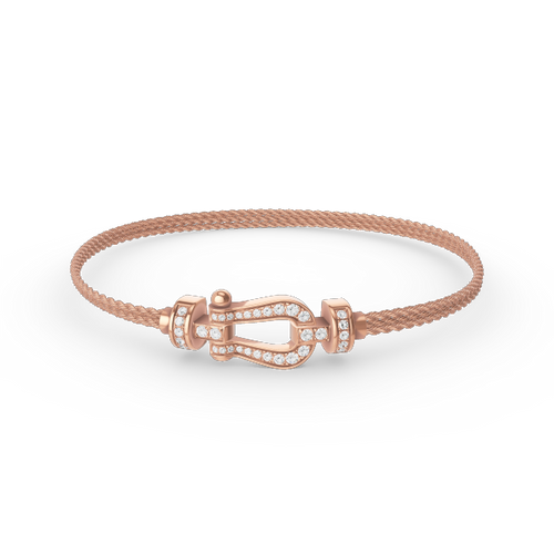 [Super CiCi ]FORCE SMALL HORSESHOE  DIAMOND CHAIN ROPE BRACELET