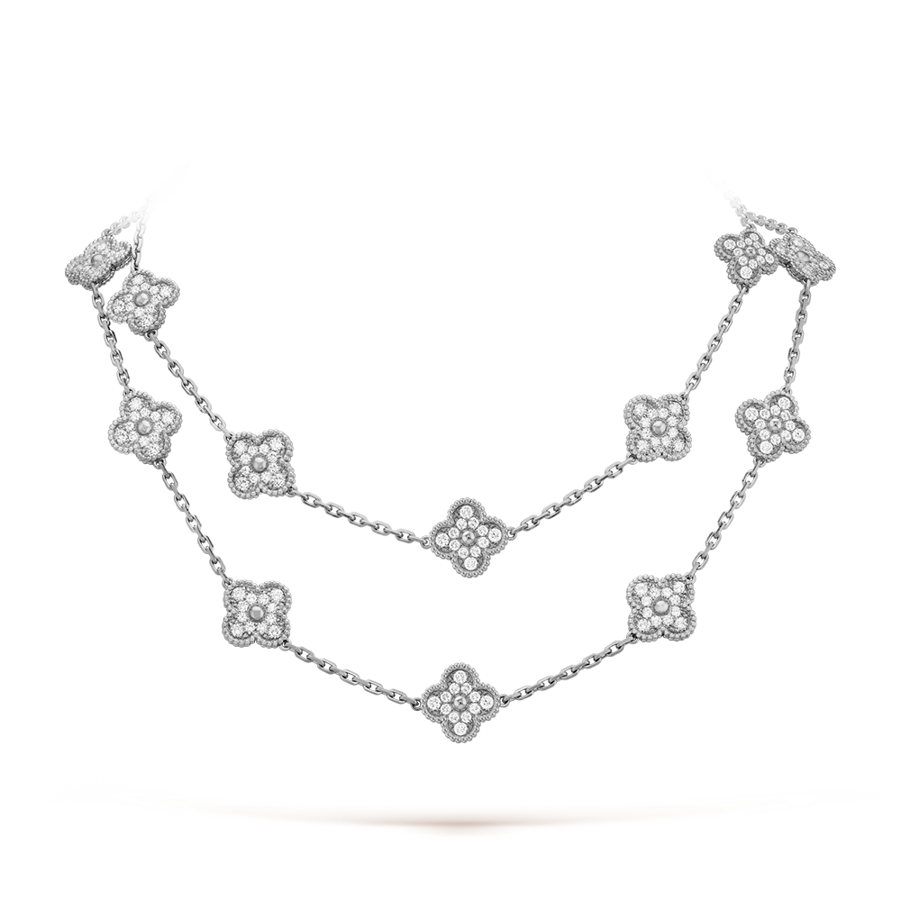 [Super CiCi ]CLOVER 20 MOTIFS DIAMOND SILVER