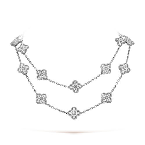 [Super CiCi ]CLOVER 20 MOTIFS DIAMOND SILVER