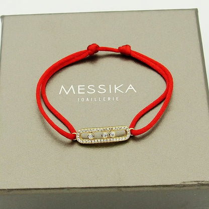 [Super CiCi]Messika Care(s) pink cord pav¨¦ bracelet