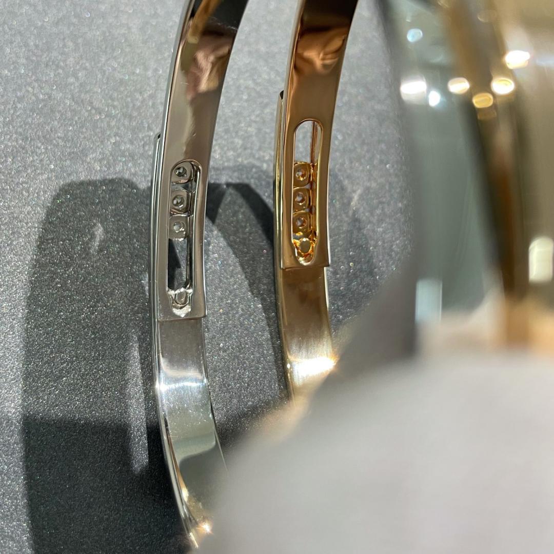 [Super CiCi]Move Noa Rose Gold Pav¨¦ Diamond Bangle Bracelet