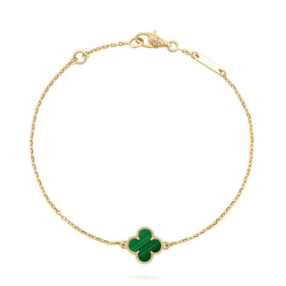 [Super CiCi ]CLOVER BRACELET MALACHITE 1 MOTIF
