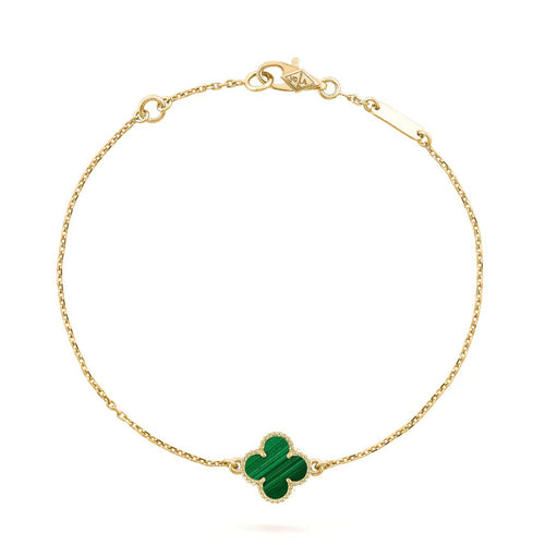 [Super CiCi ]CLOVER BRACELET MALACHITE 1 MOTIF