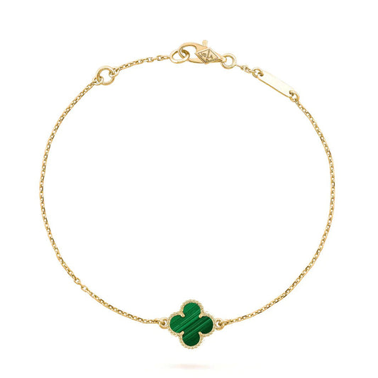 [Super CiCi ]CLOVER BRACELET MALACHITE 1 MOTIF
