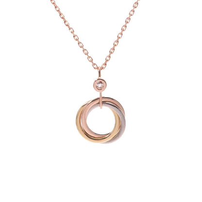 [Super CiCi ]TRINITY SILVER GOLD PINK GOLD NECKLACE