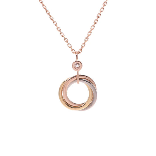 [Super CiCi ]TRINITY SILVER GOLD PINK GOLD NECKLACE