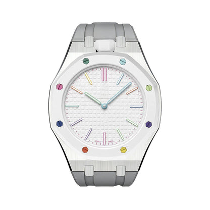 [Super CiCi]OAK POP GRAY STEEL SILICONE STRAP
