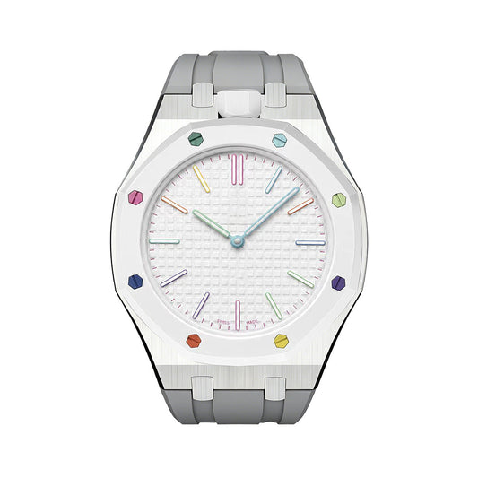 [Super CiCi]OAK POP GRAY STEEL SILICONE STRAP