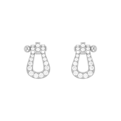 [Super CiCi ]FORCE 10 FULL DIAMOND STUD EARRINGS MINI MODEL