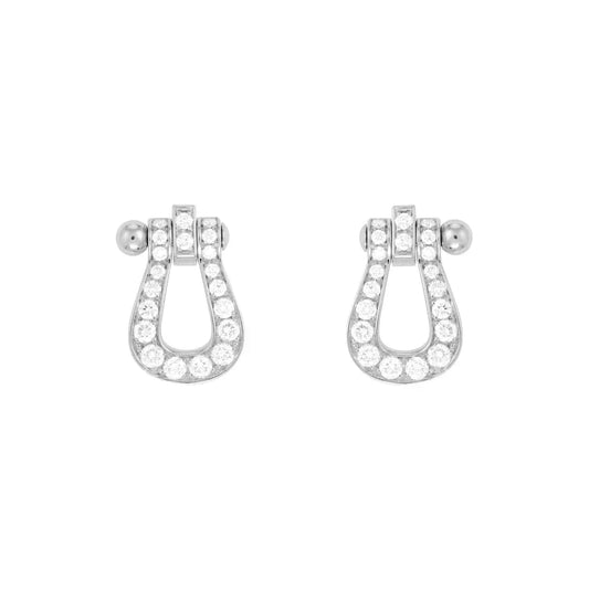 [Super CiCi ]FORCE 10 FULL DIAMOND STUD EARRINGS MINI MODEL