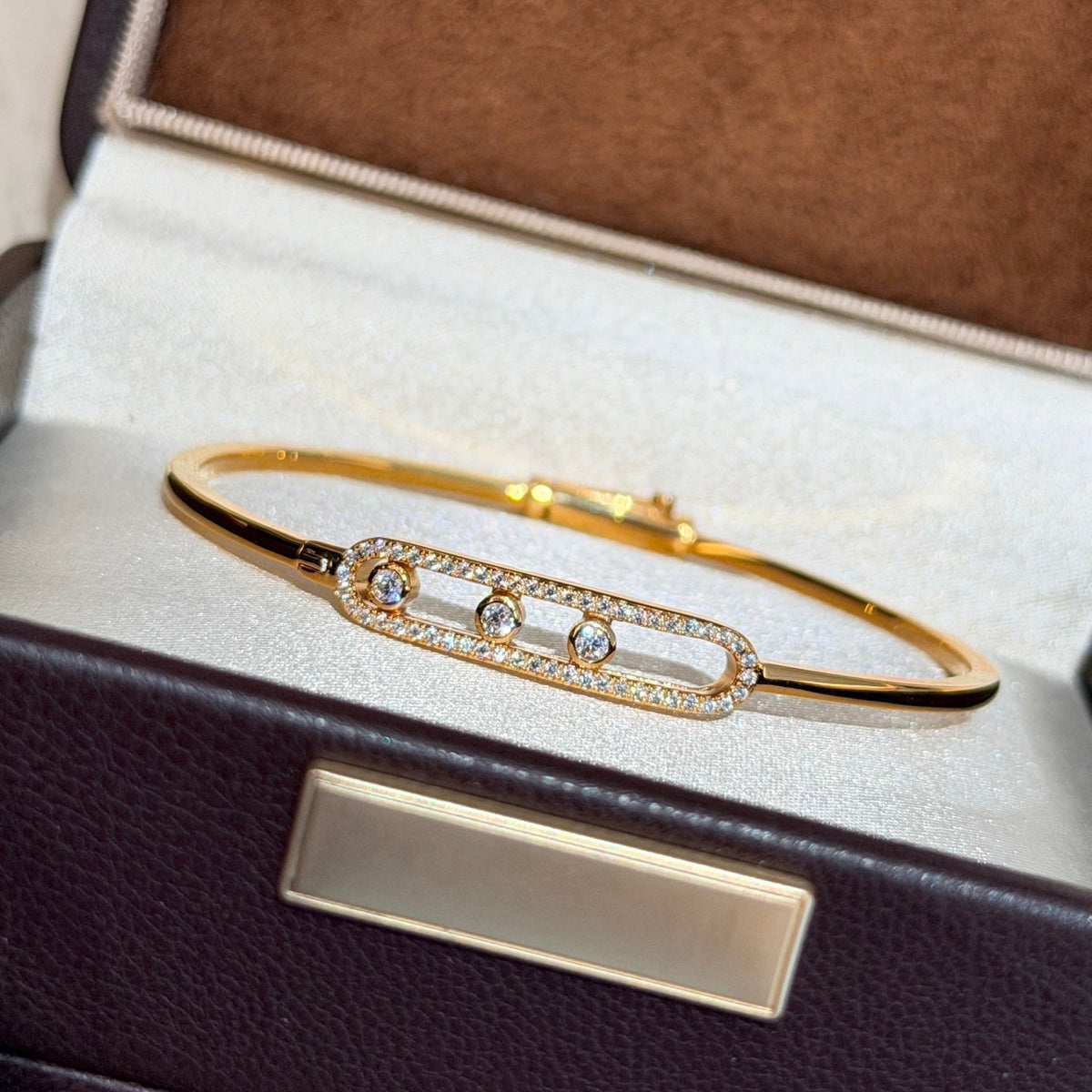 [Super CiCi]Move Pav¨¦ Diamond Bangle Bracelet M