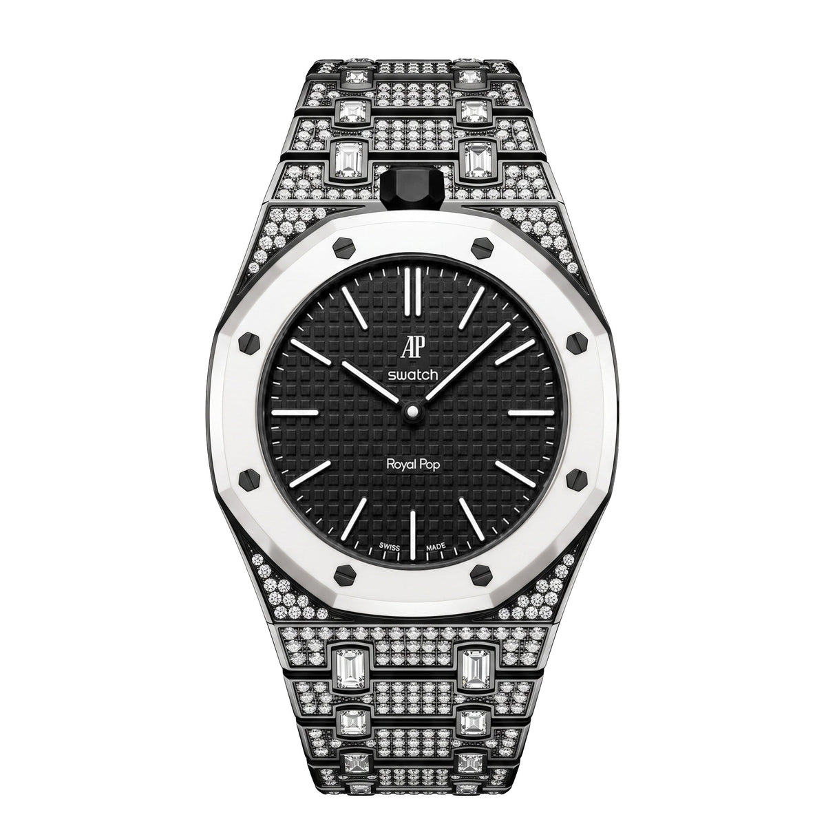 [Super CiCi]Royal Oak Pop Exclusive Bioceramic Case & Bioceramic Strap Full Diamond