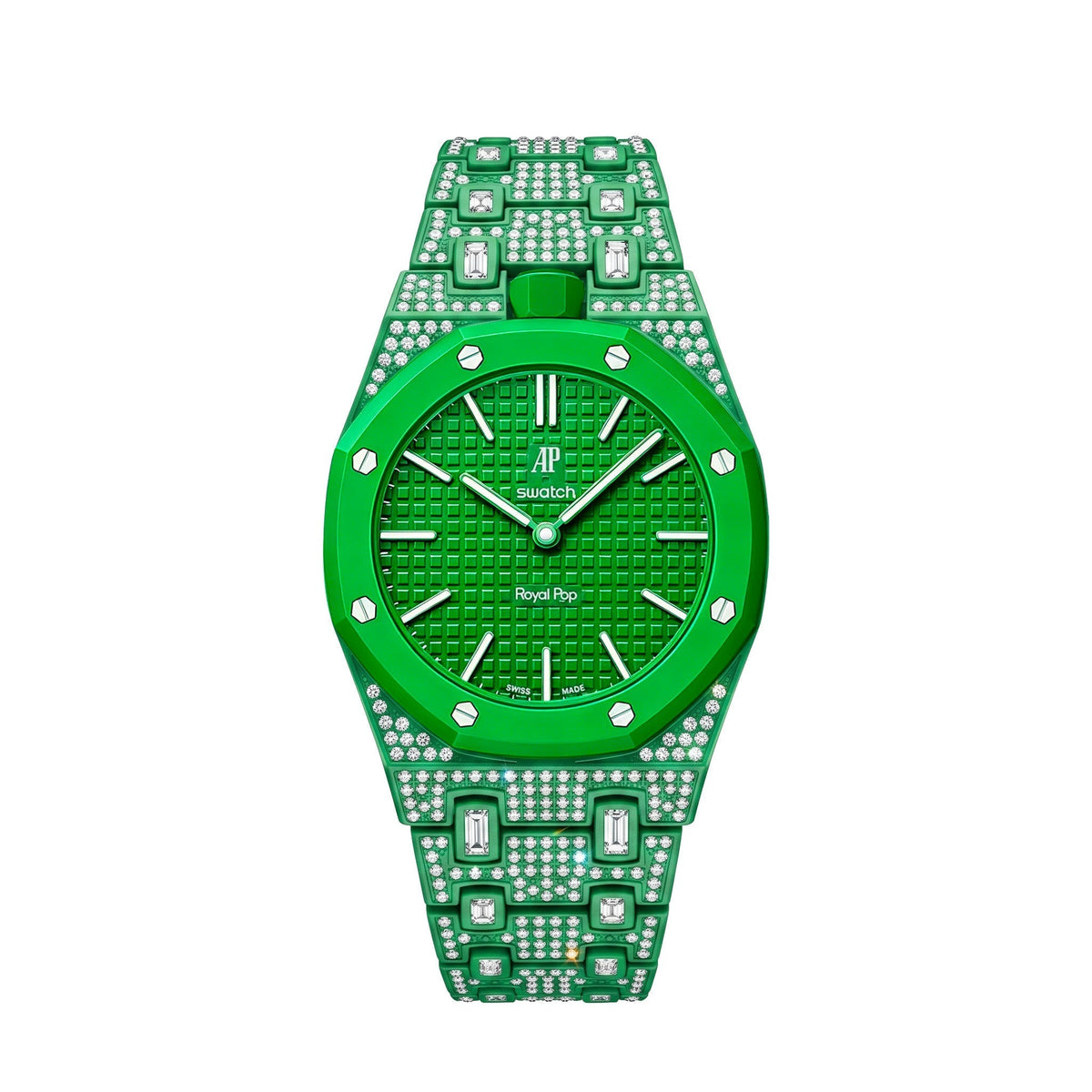 [Super CiCi]Royal Oak Pop Exclusive Bioceramic Case & Bioceramic Strap Full Diamond