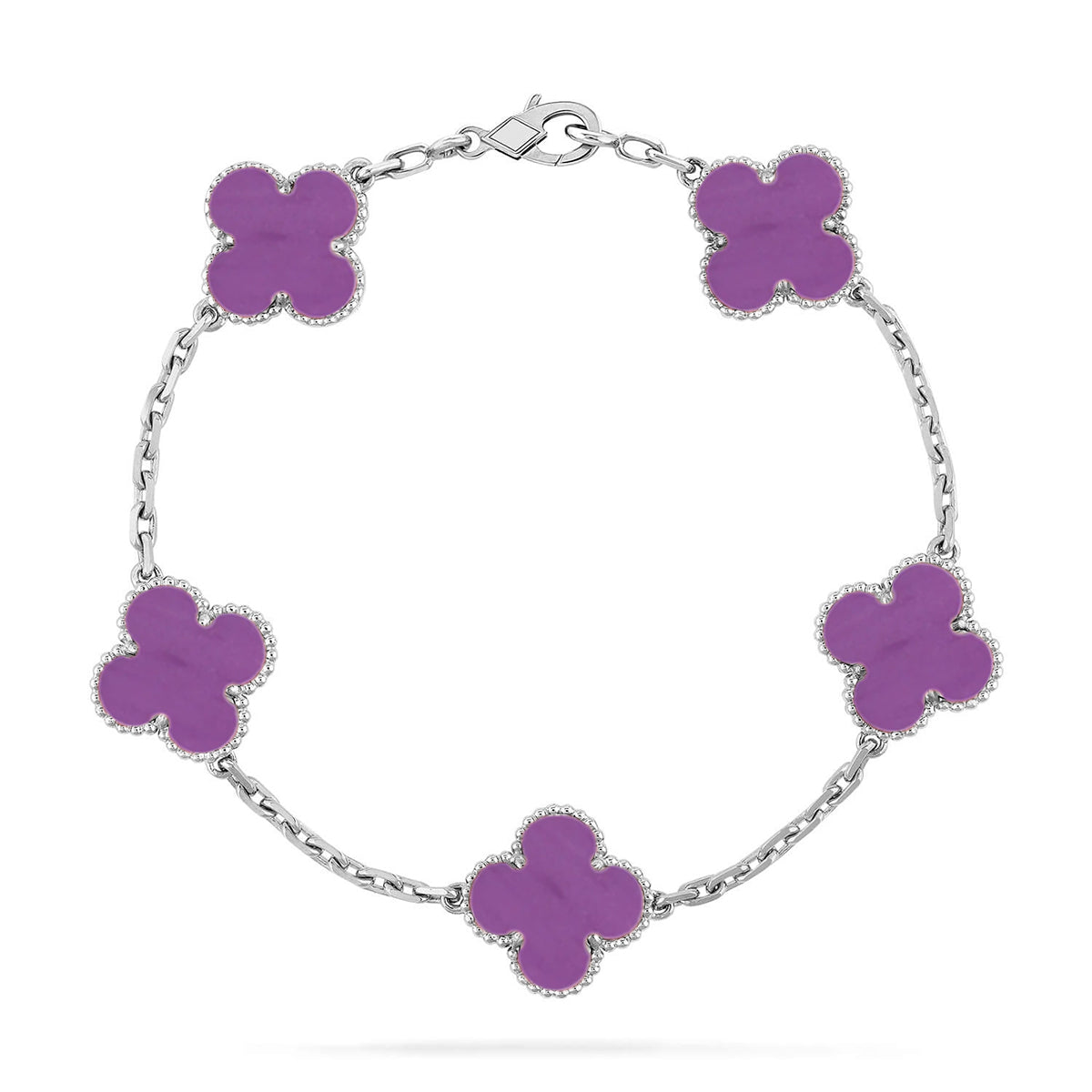[Super CiCi ] CLOVER 5 MOTIF VIOLET BRACELET COLLECTION