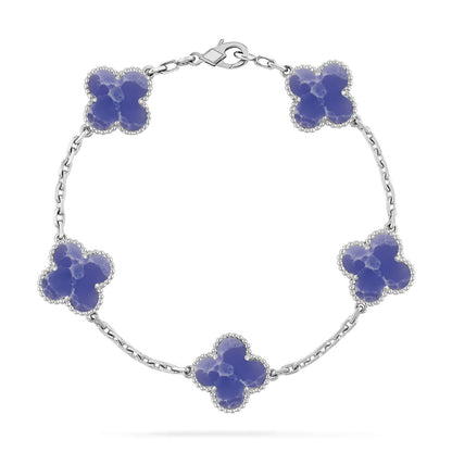 [Super CiCi ]CLOVER 5 MOTIF BLUE VEINS BRACELET COLLECTION