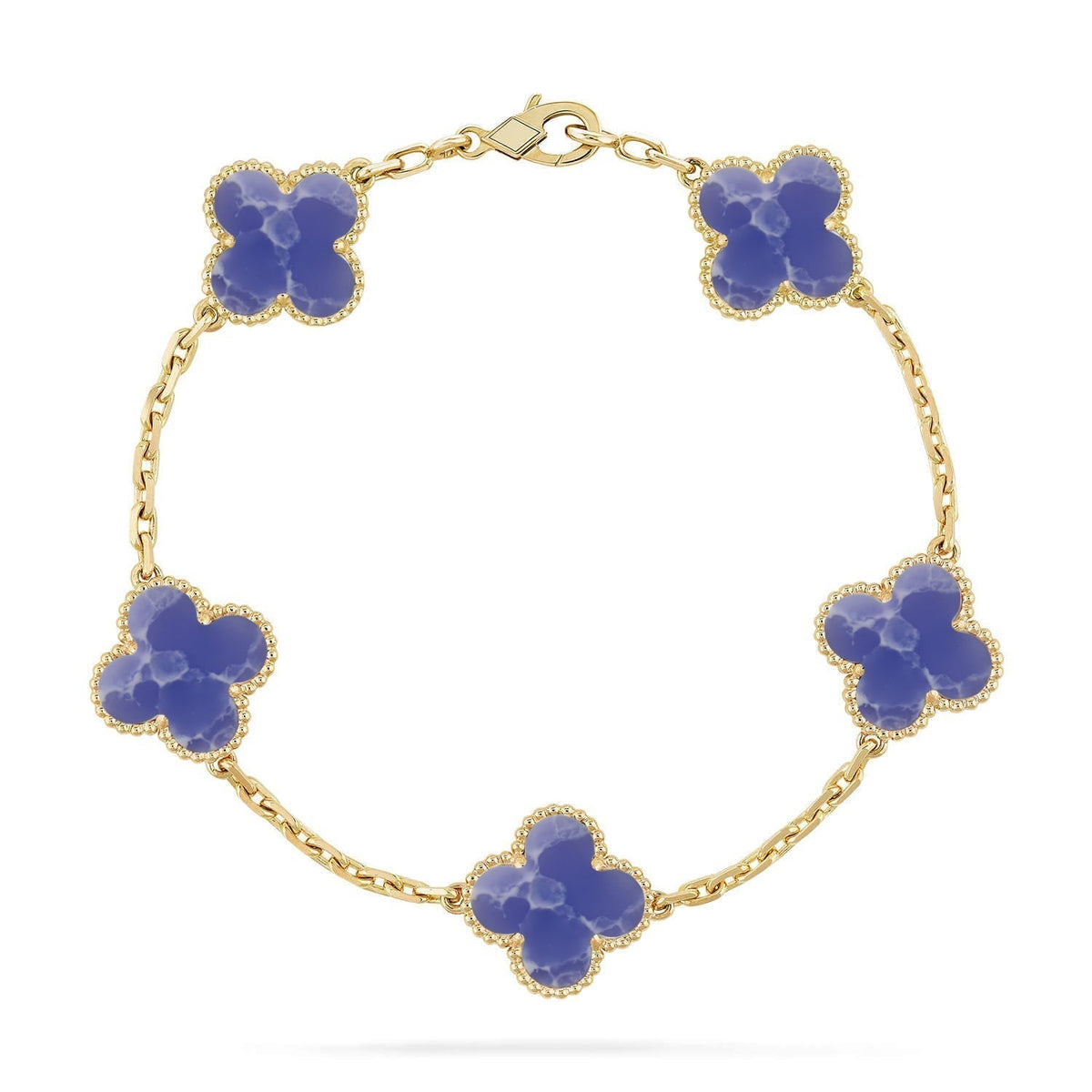 [Super CiCi ]CLOVER 5 MOTIF BLUE VEINS BRACELET COLLECTION