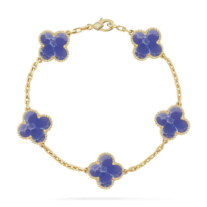 [Super CiCi ]CLOVER 5 MOTIF BLUE VEINS BRACELET COLLECTION