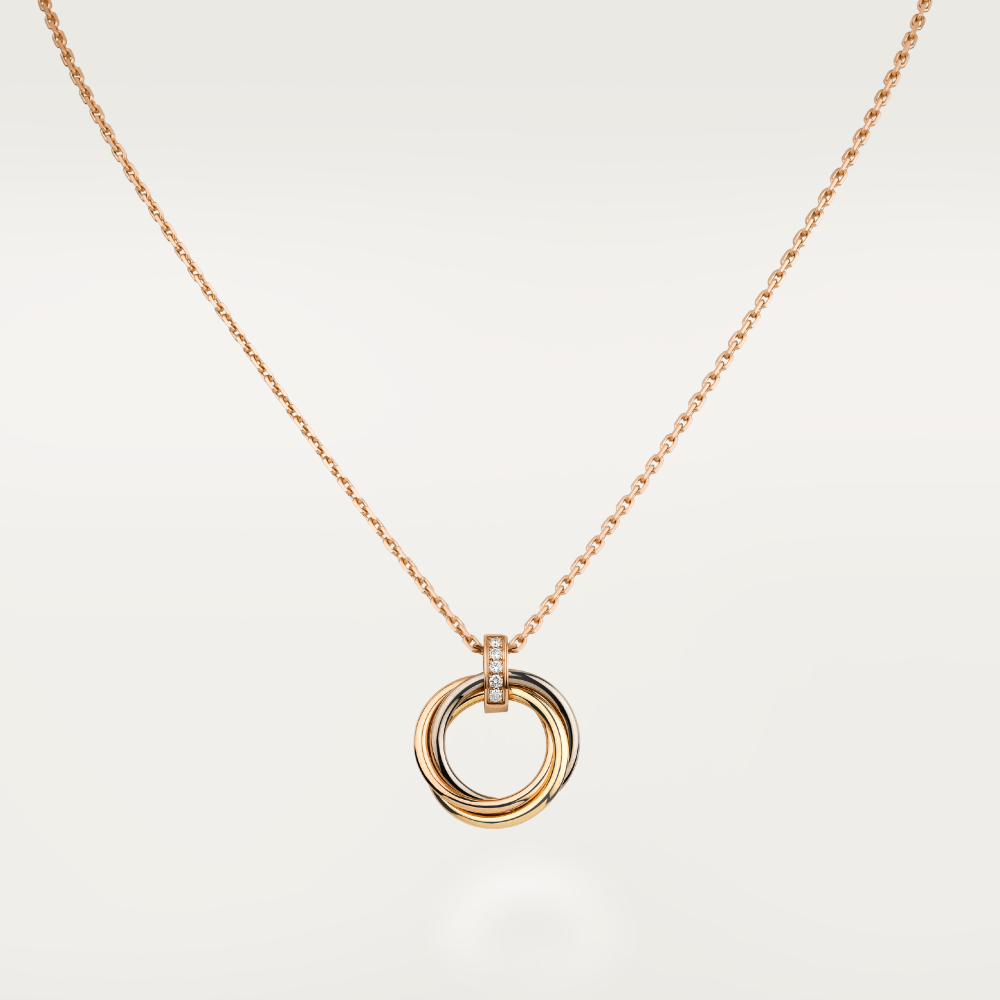 [Super CiCi ]TRINITY NECKLACE GOLD  DIAMONDS
