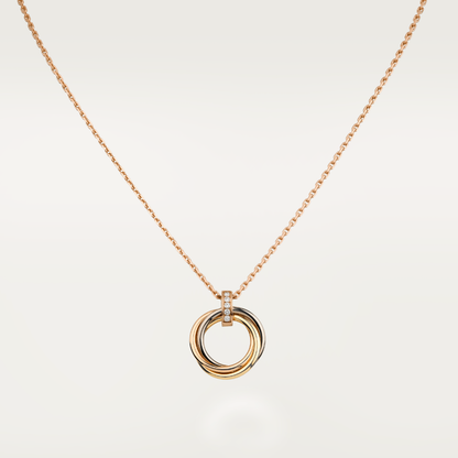 [Super CiCi ]TRINITY NECKLACE GOLD  DIAMONDS
