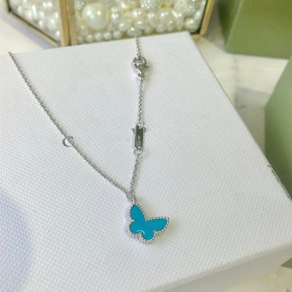 [Super CiCi ]BUTTERFLY TURQUOISE BUTTERFLY BRACELET SILVER