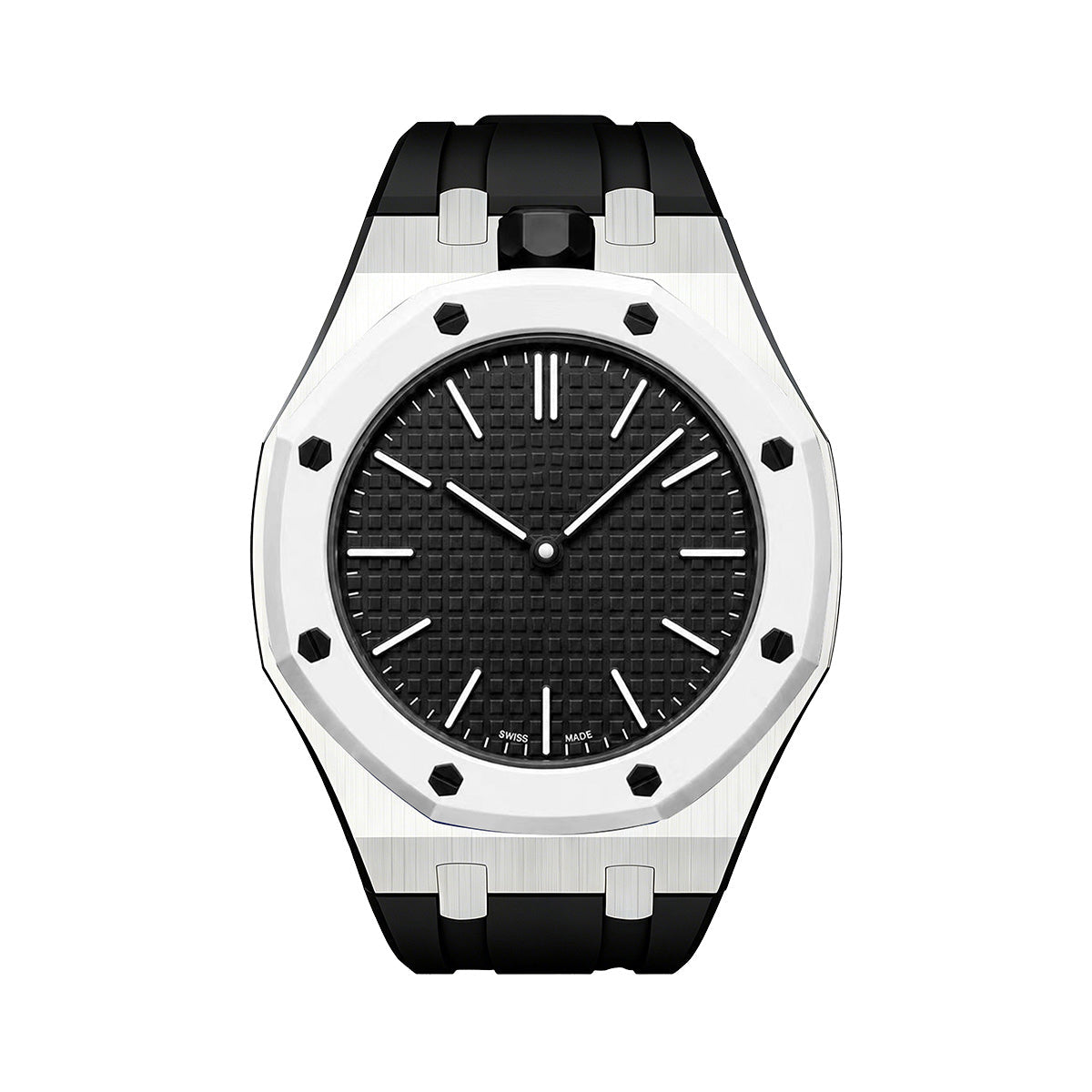 [Super CiCi]OAK POP BLACK STEEL SILICONE STRAP