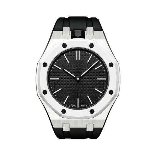 [Super CiCi]OAK POP BLACK STEEL SILICONE STRAP