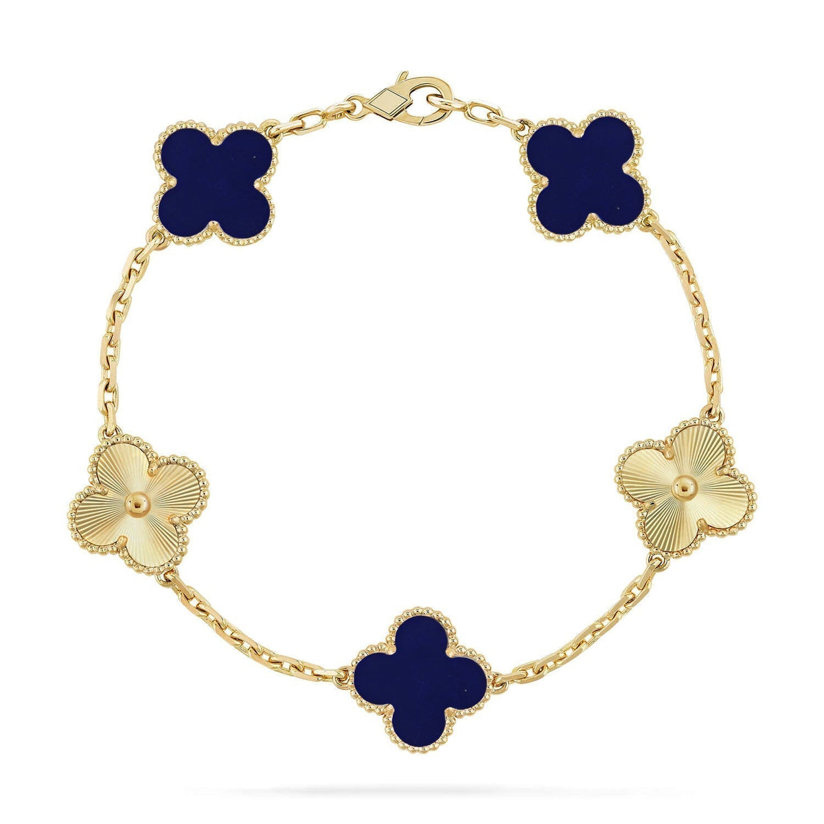 [Super CiCi ]CLOVER 5 MOTIF LAPIS LAZULI BRACELET COLLECTION