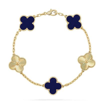 [Super CiCi ]CLOVER 5 MOTIF LAPIS LAZULI BRACELET COLLECTION