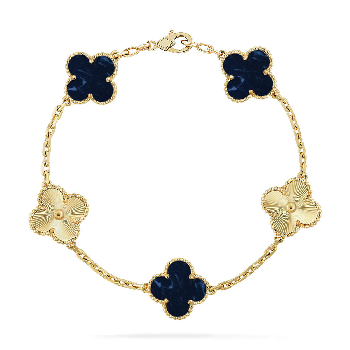[Super CiCi ]CLOVER 5 MOTIF PIETERSITE BRACELET COLLECTION