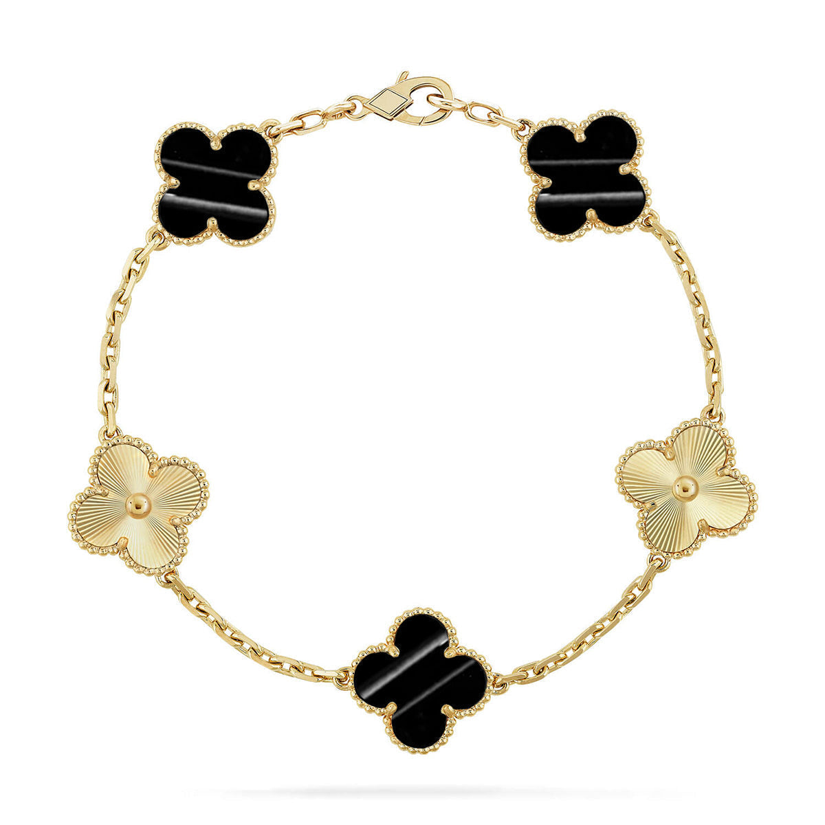 [Super CiCi ] CLOVER 5 MOTIF PULSAR STONE BRACELET COLLECTION