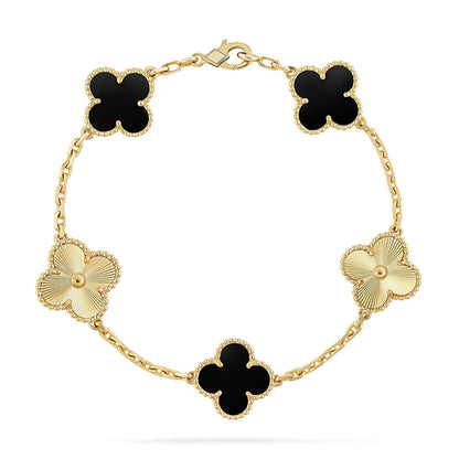[Super CiCi ] CLOVER 5 MOTIF ONYXS BRACELET COLLECTION