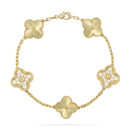 [Super CiCi ] CLOVER 5 MOTIF LASER BRACELET COLLECTION