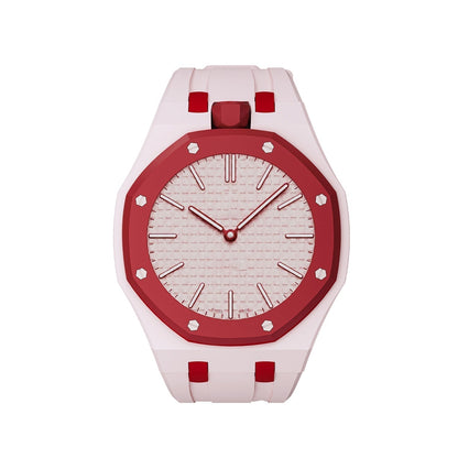 [Super CiCi]OAK POP EXCLUSIVE PINK AND RED SILICONE STRAP
