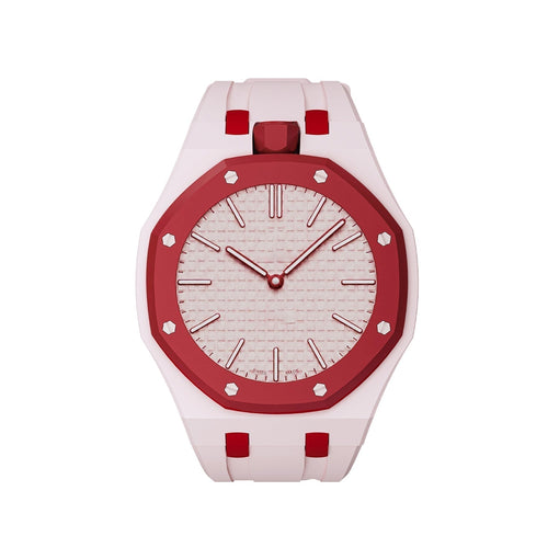 [Super CiCi]OAK POP EXCLUSIVE PINK AND RED SILICONE STRAP