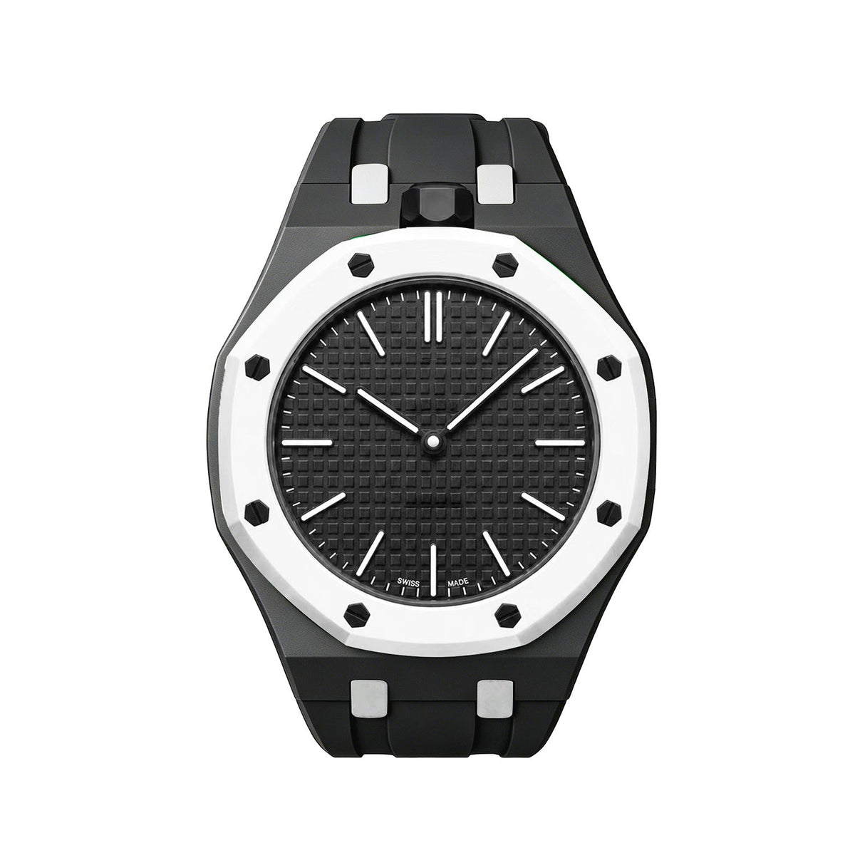 [Super CiCi]OAK POP EXCLUSIVE BLACK AND WHITE SILICONE STRAP