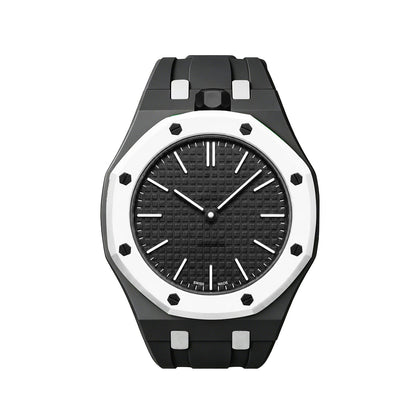 [Super CiCi]OAK POP EXCLUSIVE BLACK AND WHITE SILICONE STRAP