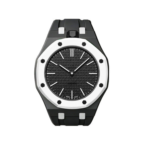 [Super CiCi]OAK POP EXCLUSIVE BLACK AND WHITE SILICONE STRAP