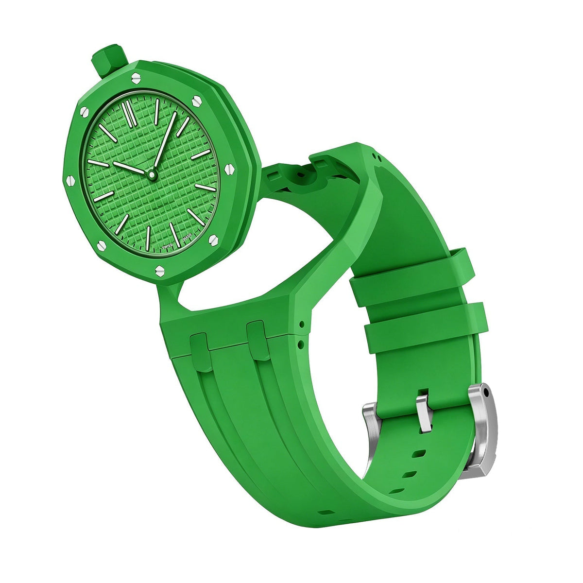 [Super CiCi]OAK POP EXCLUSIVE GREEN SILICONE STRAP