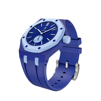 [Super CiCi]OAK POP EXCLUSIVE DARK BLUE AND LIGHT BLUE SILICONE STRAP