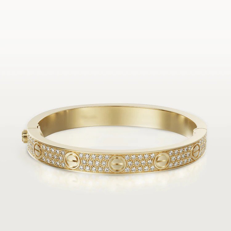 [Super CiCi ]LOVE BRACELET 6.1MM DIAMOND-PAVED