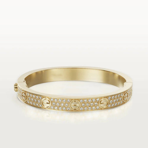 [Super CiCi ]LOVE BRACELET 6.1MM DIAMOND-PAVED