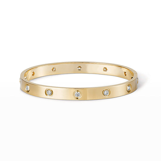 [Super CiCi ]LOVE BRACELET 6.1MM 10 DIAMONDS