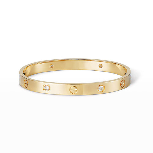 [Super CiCi ]LOVE BRACELET 6.1MM 4 DIAMONDS